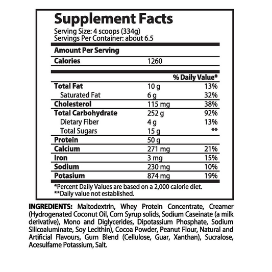 Thunder Gain Choco Challenger Nutrition 12 lbs