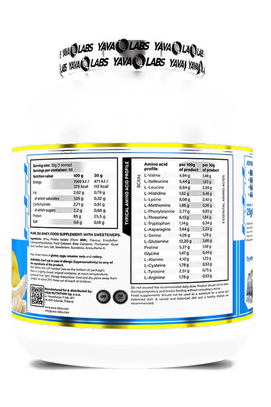Pure Iso Whey - Yava Labs | 2kg