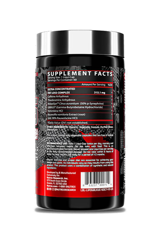 LIPO-6 BLACK UC NUTREX 60 CT