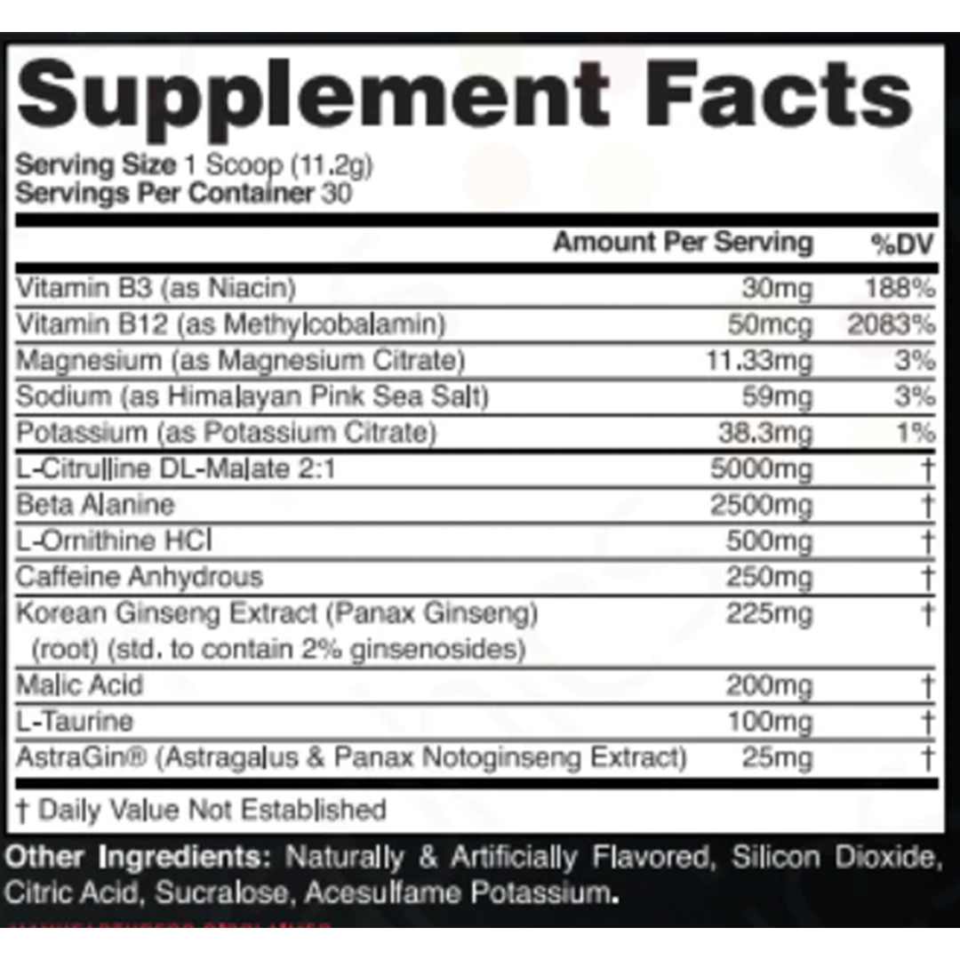 Pré-entraînement 10000 mg / 350 G American Wolf