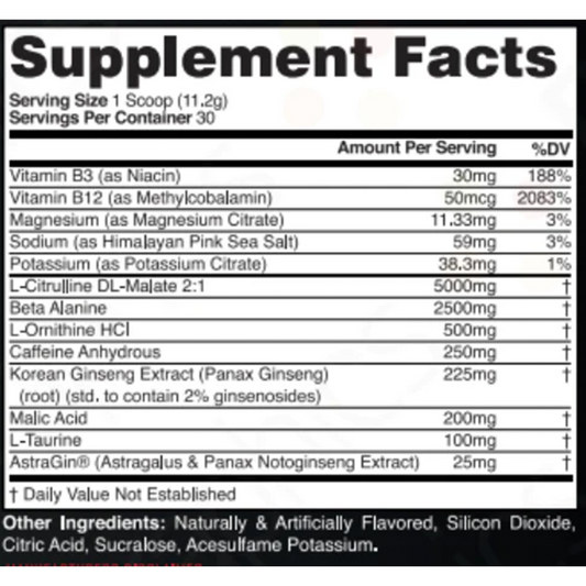 Pre - Workout 10000 mg / 350 G American Wolf