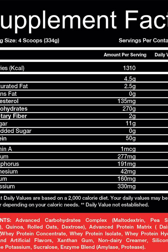 RED REX BEEF MASS GAINER