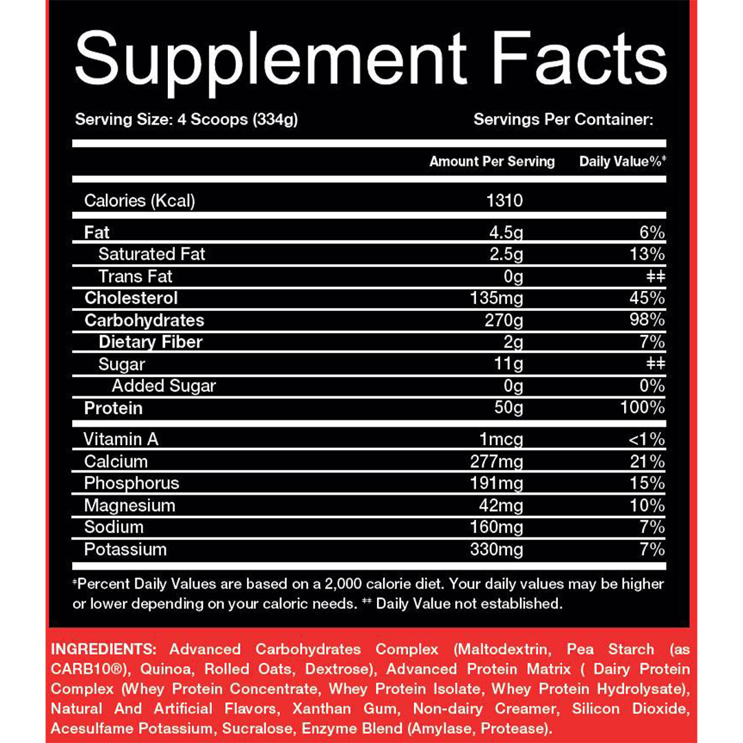 RED REX BEEF MASS GAINER