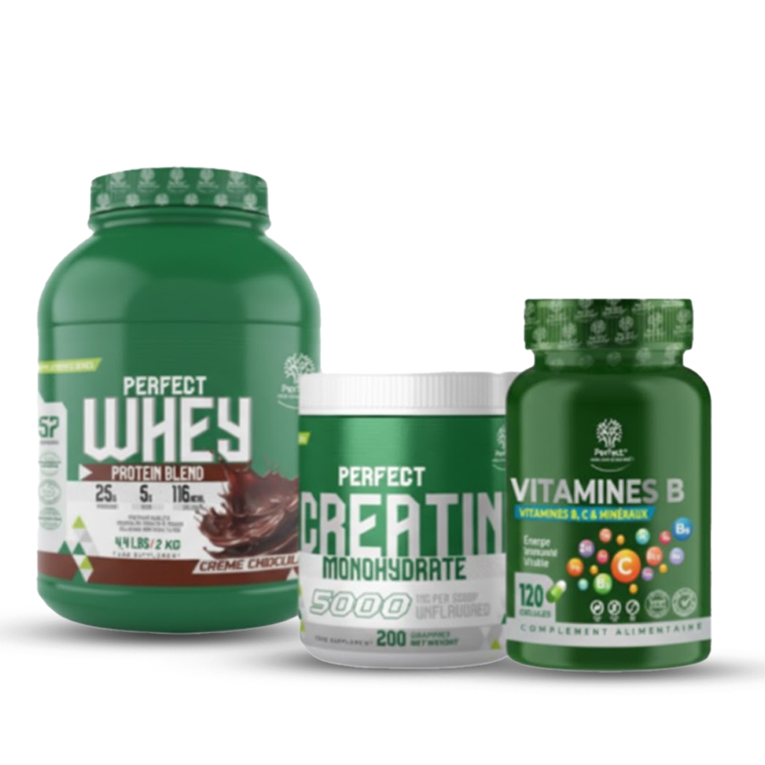 Pack Perfect Whey 2 Kg + Creatine Monohydrate 200 G + Vitamine B 120 Capsules