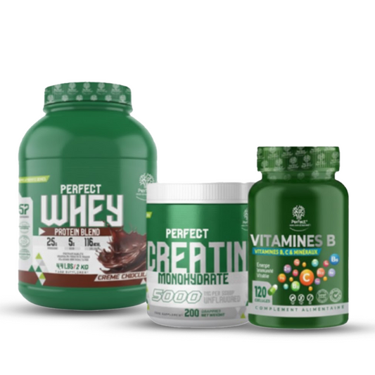 Pack Perfect Whey 2 Kg + Creatine Monohydrate 200 G + Vitamine B 120 Capsules