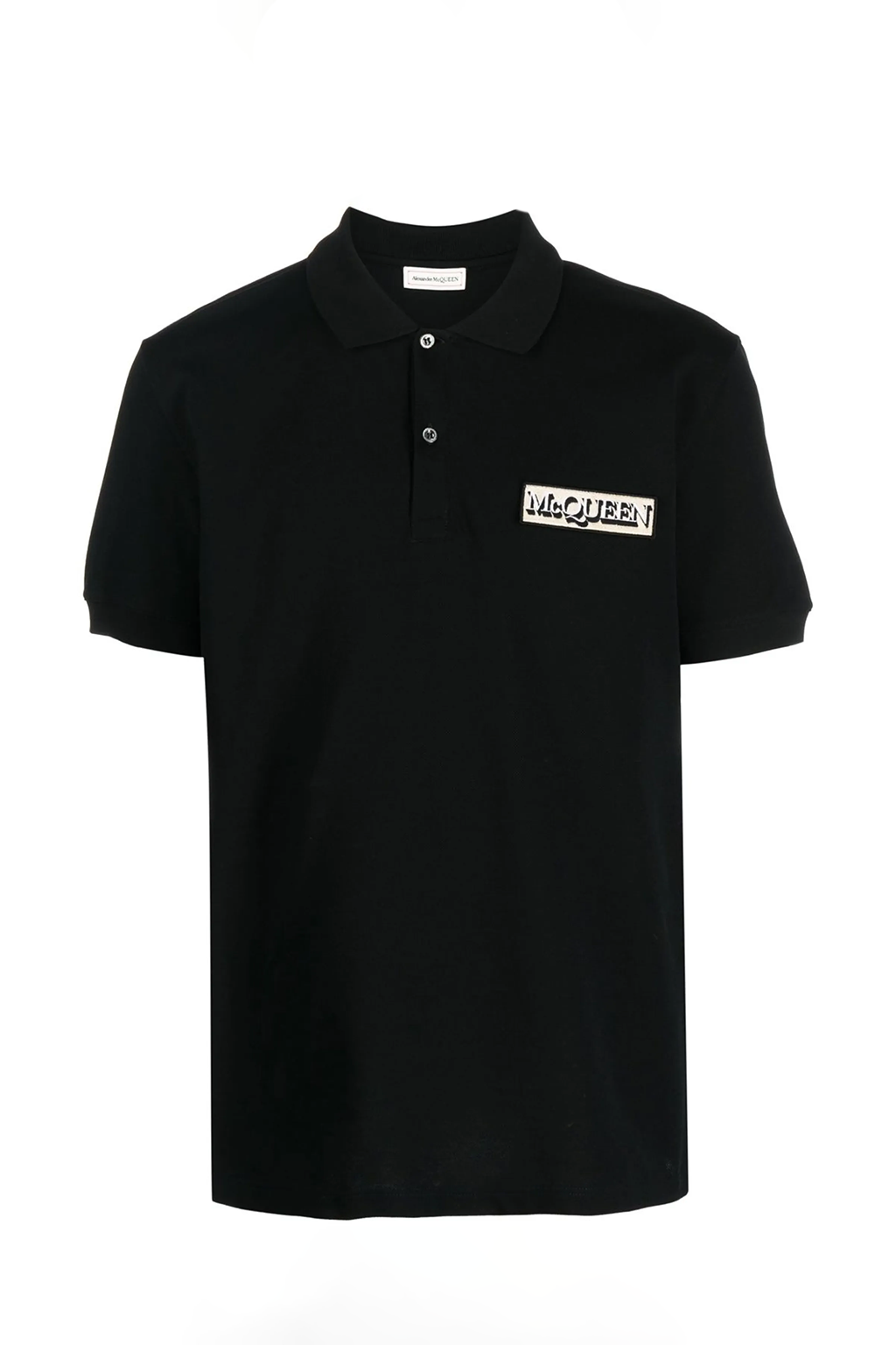 Alexander McQueen polo à patch logo Noir