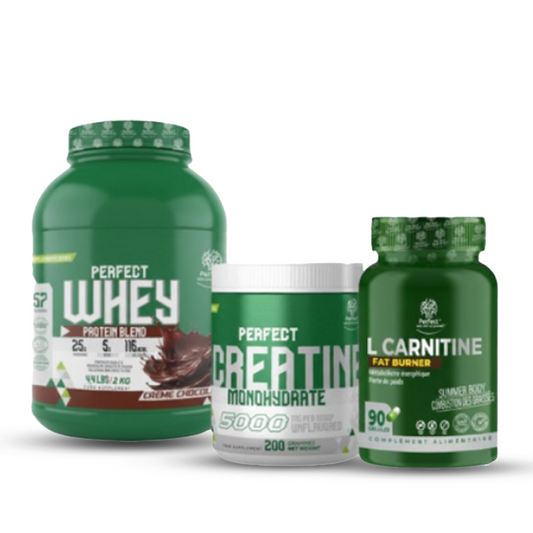 Pack Perfect Whey 2 Kg + Creatine Monohydrate 200 G + L Carnitine 90 Capsules
