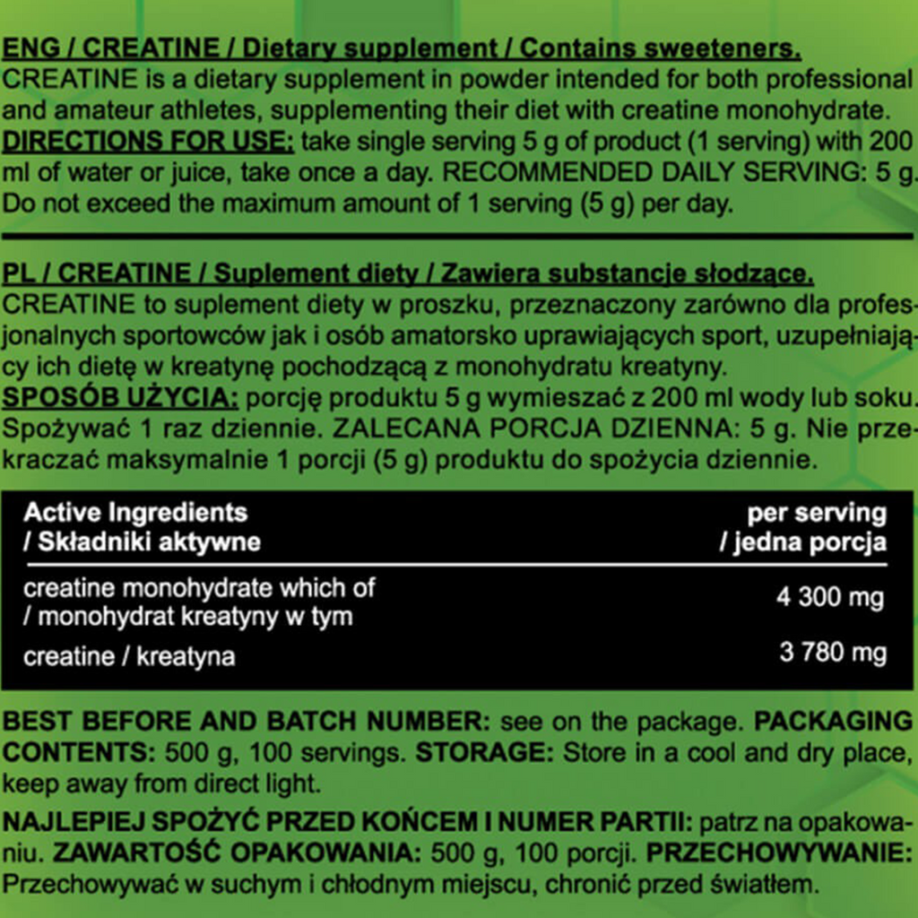 Créatine Pure - Créatine Pro Zero