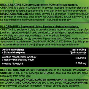 Creatine monohydrate - Real Pharm | 500g