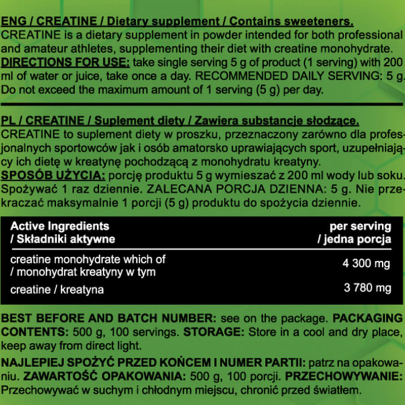 Creatine monohydrate - Real Pharm | 500g