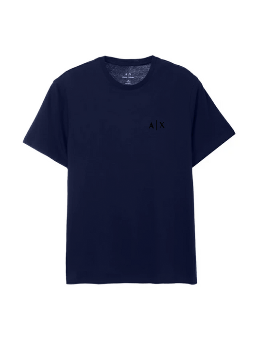 Armani Exchange t-shirt à logo brodé cousu - Navy