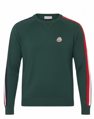 Moncler Pullover Logo Patch Cotton Slim Fit