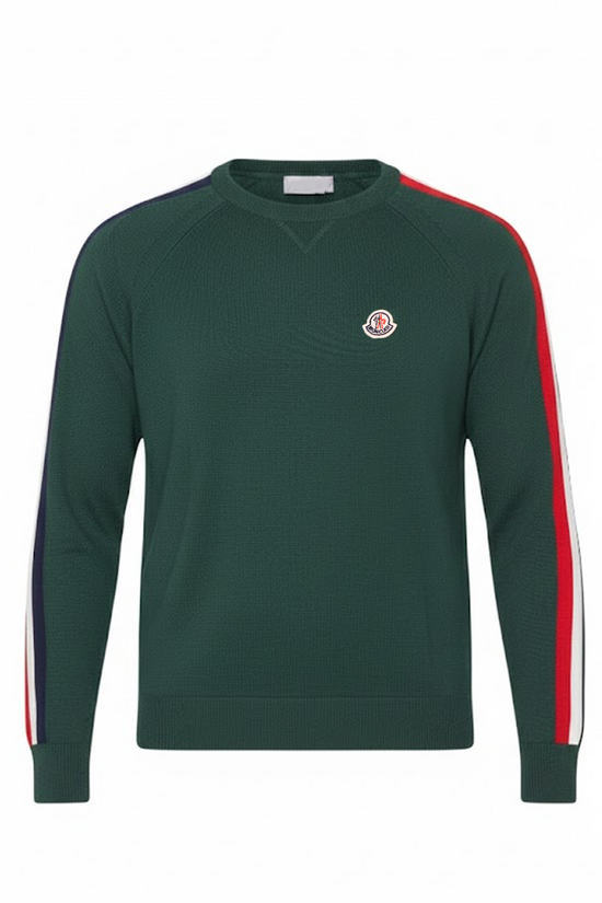 Moncler Pullover Logo Patch Cotton Slim Fit