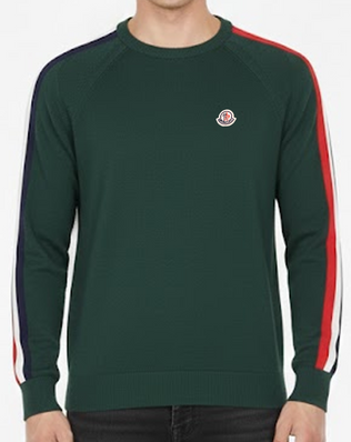 Moncler Pullover Logo Patch Cotton Slim Fit