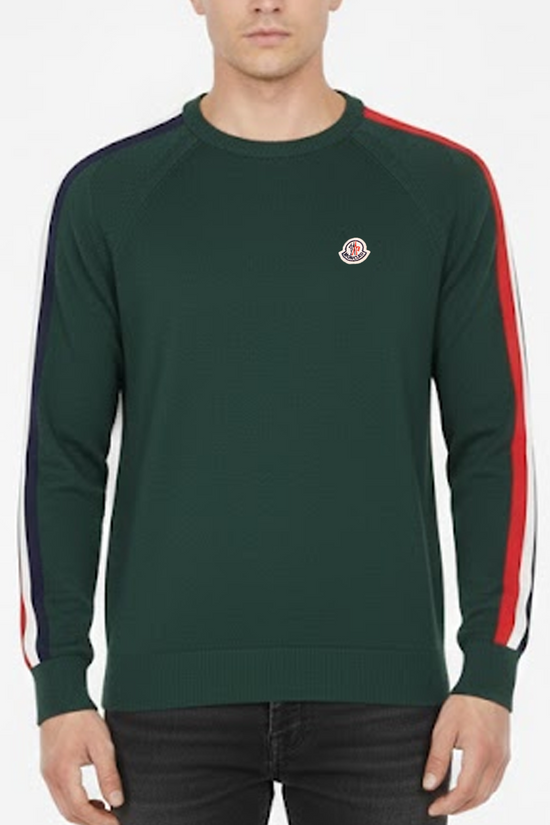 Moncler Pullover Logo Patch Cotton Slim Fit