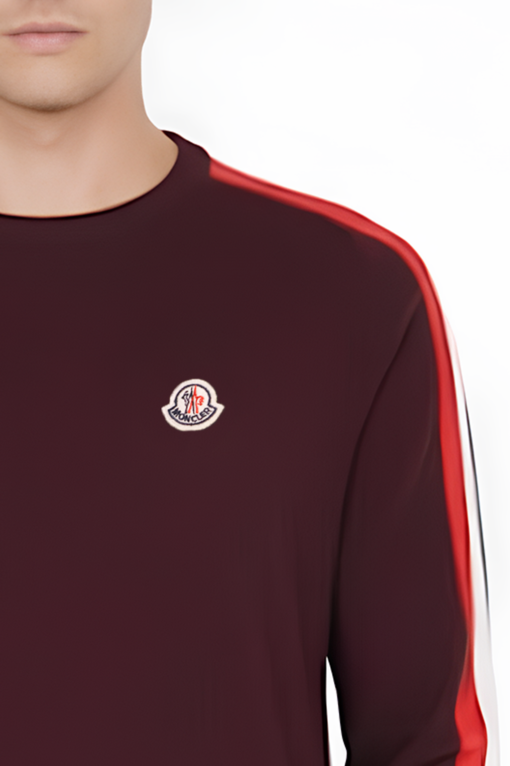 Moncler Pullover Logo Patch Cotton Slim Fit