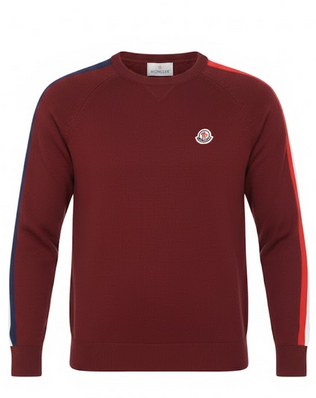 Moncler Pullover Logo Patch Cotton Slim Fit