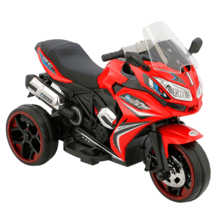 MOTO A BATTERIE POUR ENFANT 3 ROUES ROUGE