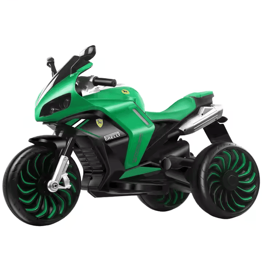 MOTO A BATTERIE POUR ENFANT 3 ROUES VERT