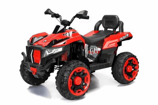 MOTO A BATTERIE POUR ENFANT 4 ROUES NOIR ROUGE