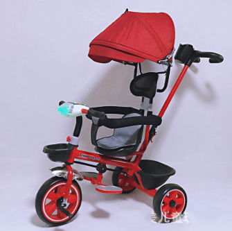 VELO POUSSETTE  3 ROUES ROUGE