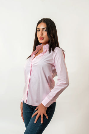 Tommy Hilfiger STRETCH REGULAR SHIRT - Chemisier - Striped Pink