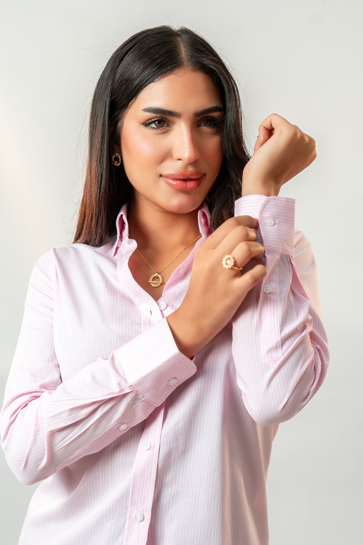 Tommy Hilfiger STRETCH REGULAR SHIRT - Chemisier - Striped Pink