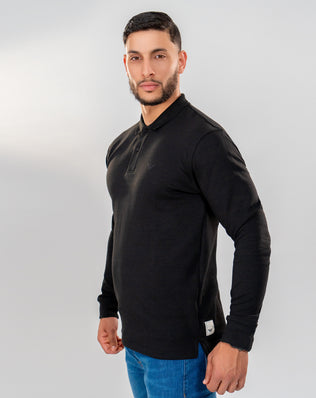 ARMANI Polo Manches Longues Noir