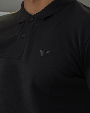 ARMANI Polo Manches Longues Noir