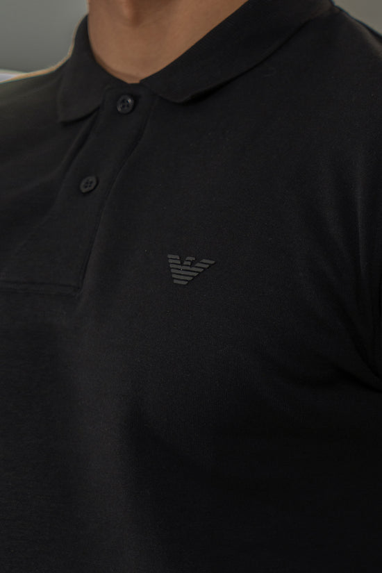 ARMANI Polo Manches Longues Noir