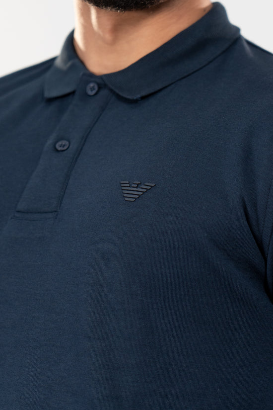 ARMANI Polo Manches Longues Navy