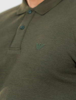 ARMANI Polo Manches Longues Vert KaKi