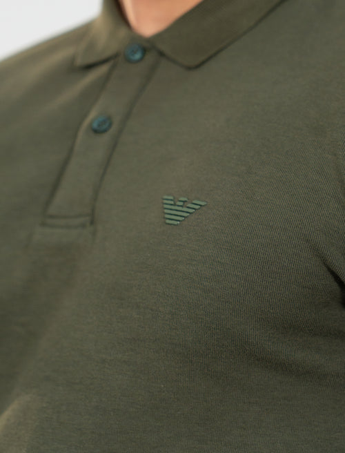ARMANI Polo Manches Longues Vert KaKi
