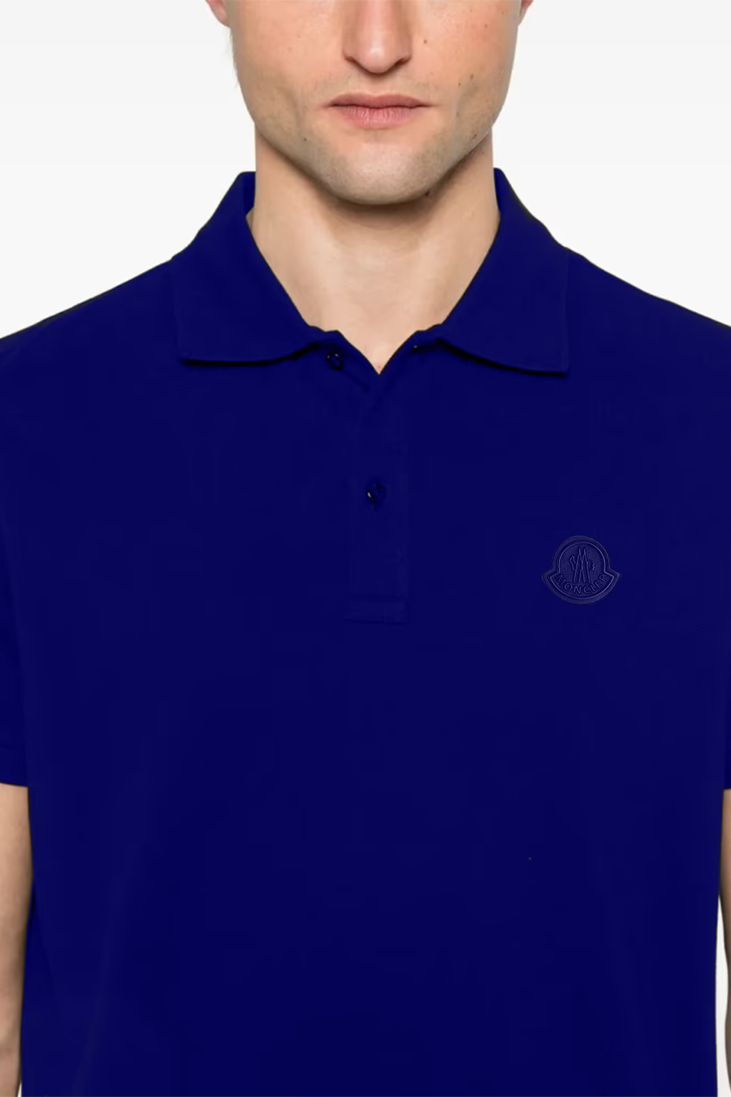 Moncler Polo en Coton Piqué  à empiècement logo