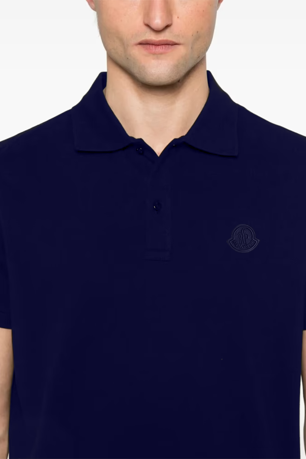 Moncler Polo en Coton Piqué  à empiècement logo