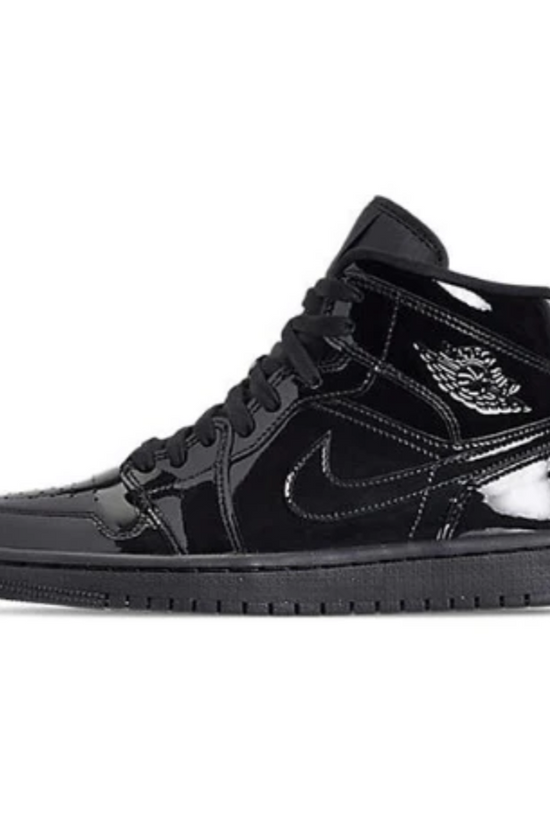Nike Air Jordan 1 Mid “Triple Black Patent Leather”