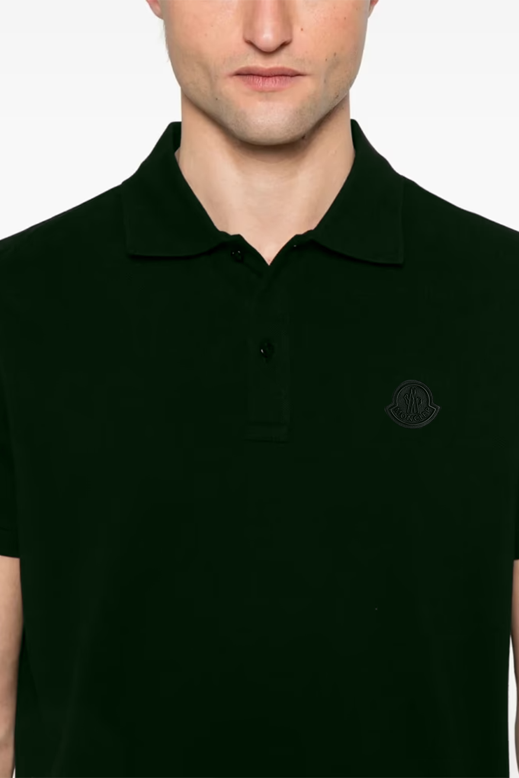 Moncler Polo en Coton Piqué  à empiècement logo