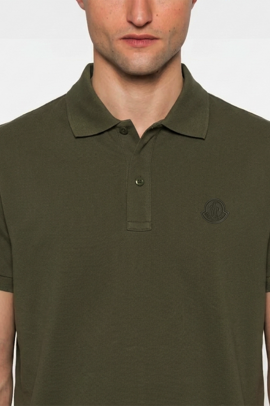 Moncler Polo en Coton Piqué  à empiècement logo