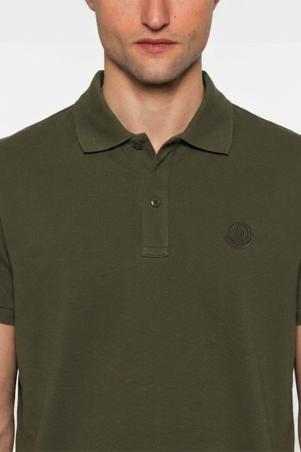 Moncler Polo en Coton Piqué  à empiècement logo