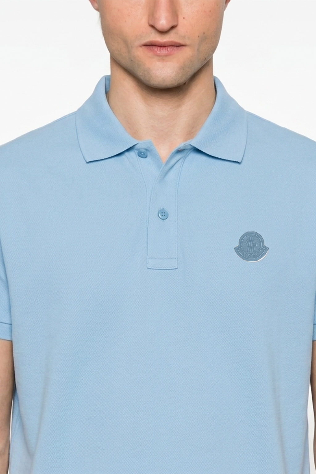 Moncler Polo en Coton Piqué  à empiècement logo