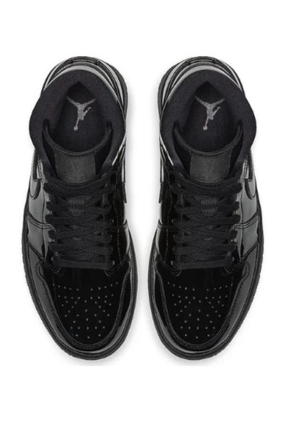 Nike Air Jordan 1 Mid “Triple Black Patent Leather”