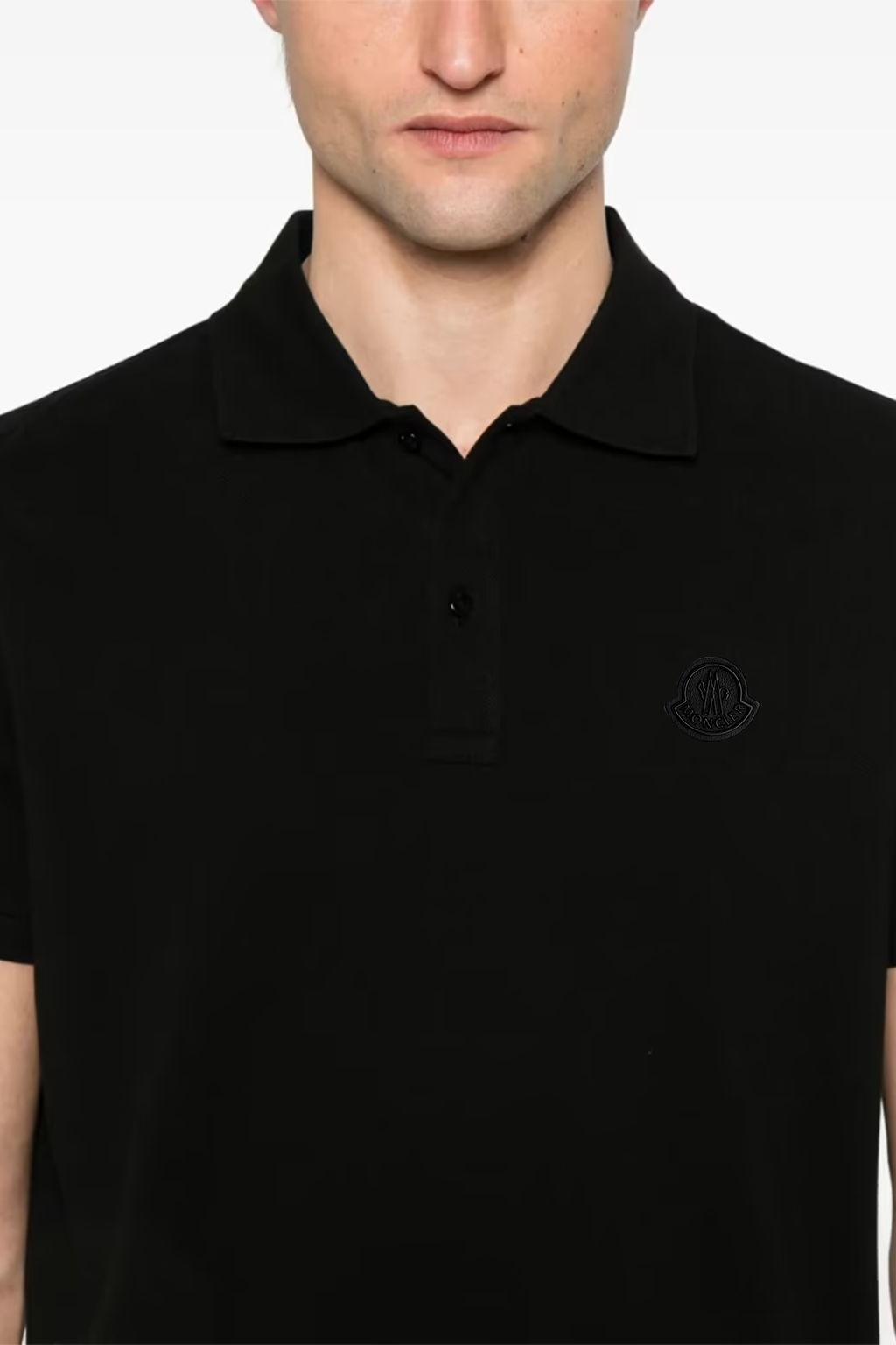 Moncler Polo en Coton Piqué  à empiècement logo
