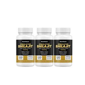 Pack 3 Himalayan Shilajit 1000 Mg Nutritech - 120 Capsules
