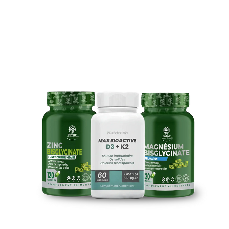 Pack Vitamine D3 K2 60 Gélules + Magnésium +Zinc