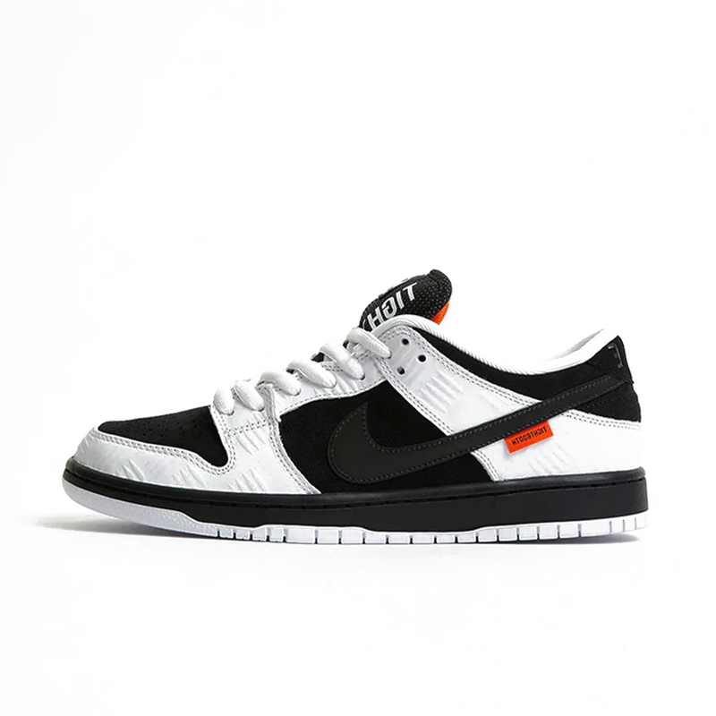 Nike SB « Tightbooth » Dunk Low QS – Blanc/Noir-Orange de sécurité