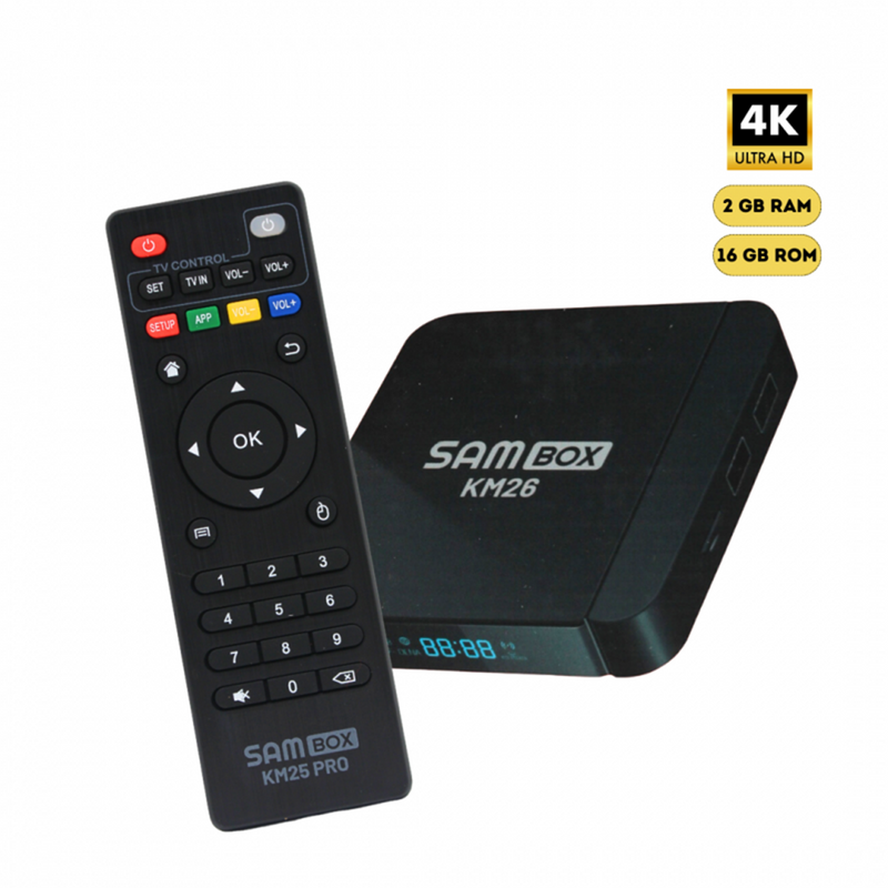 Box Android SAMBOX KM26 4K 2Go 16Go