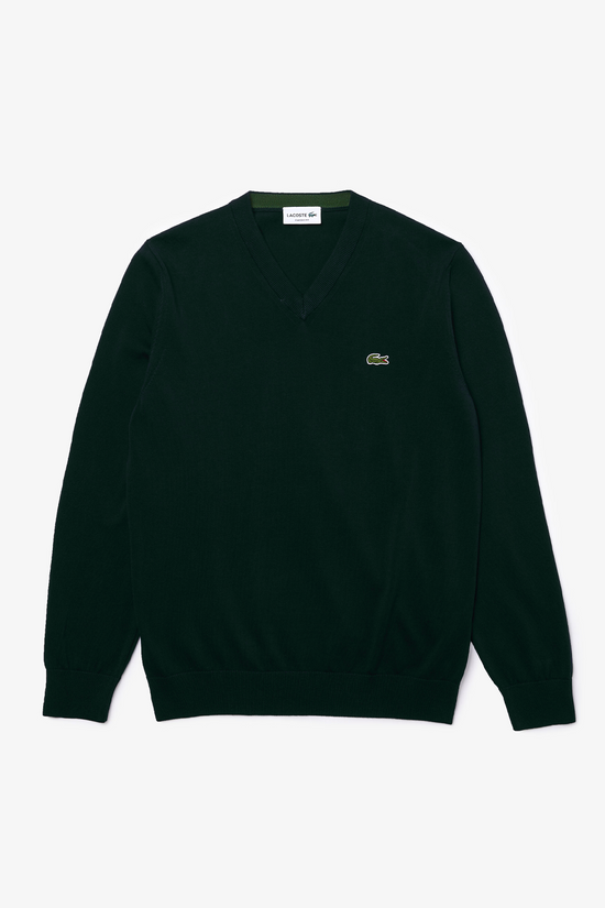 Lacoste Pull Coton Uni Col 