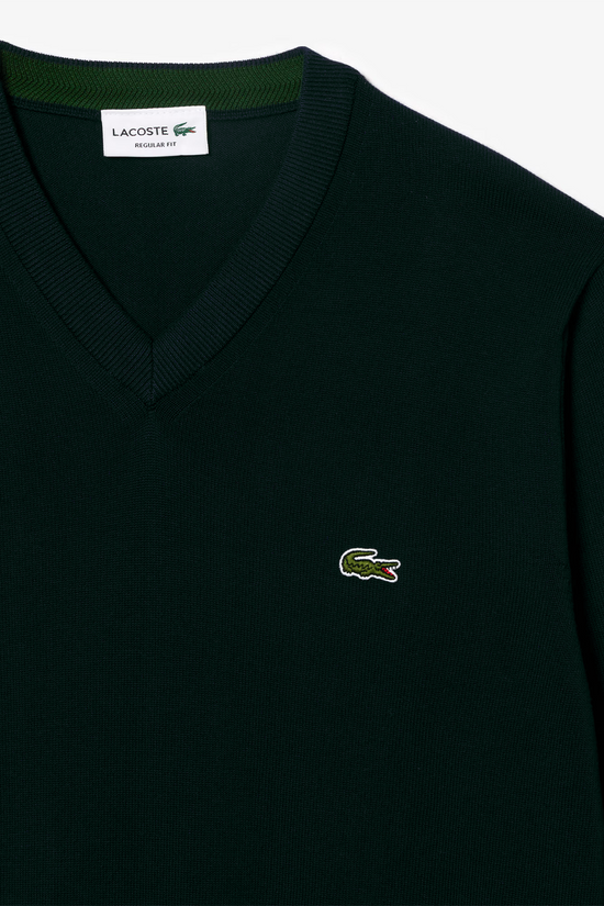 Lacoste Pull Coton Uni Col 
