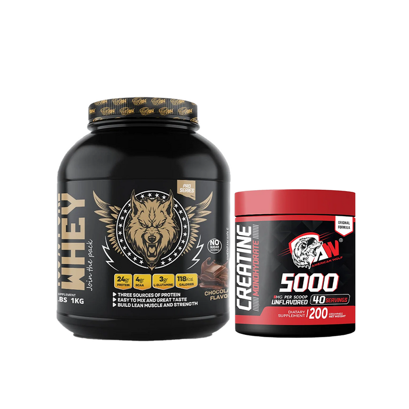 Pack Pure Whey American Wolf 1 kg