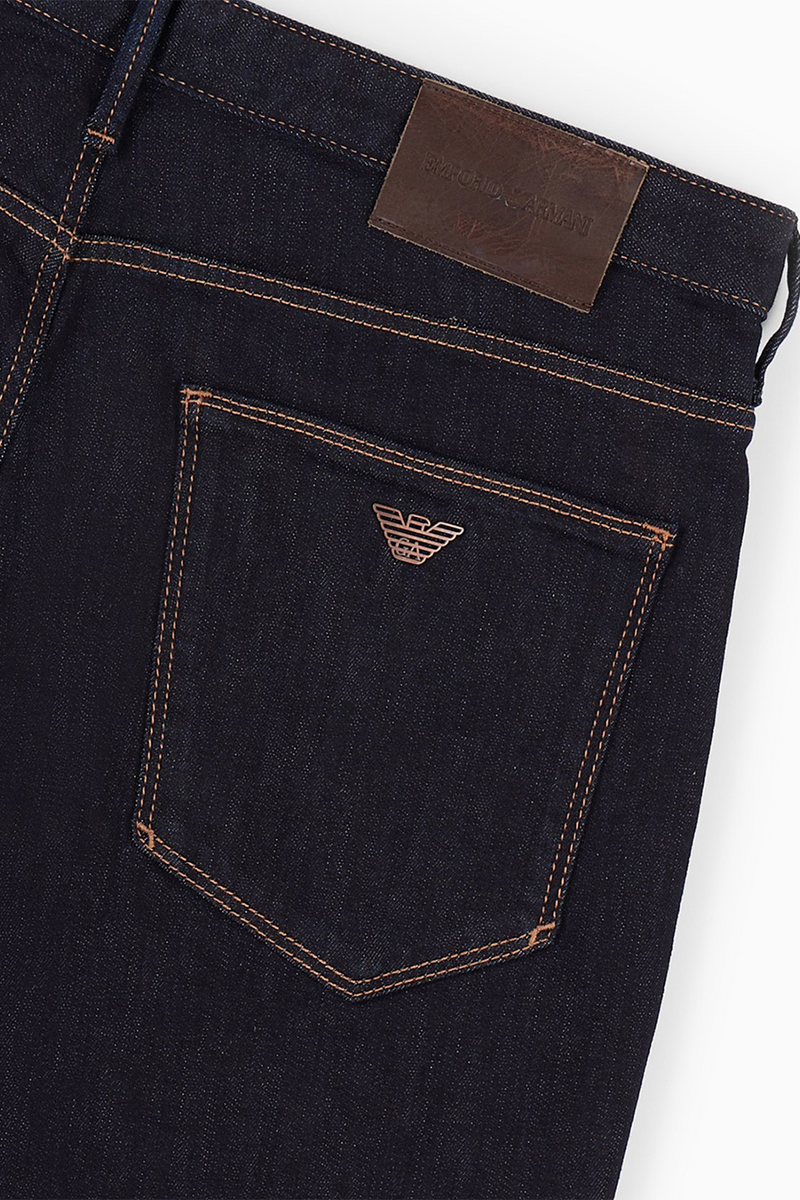 ARMANI Jean Regular Bleu En Denim Confortable